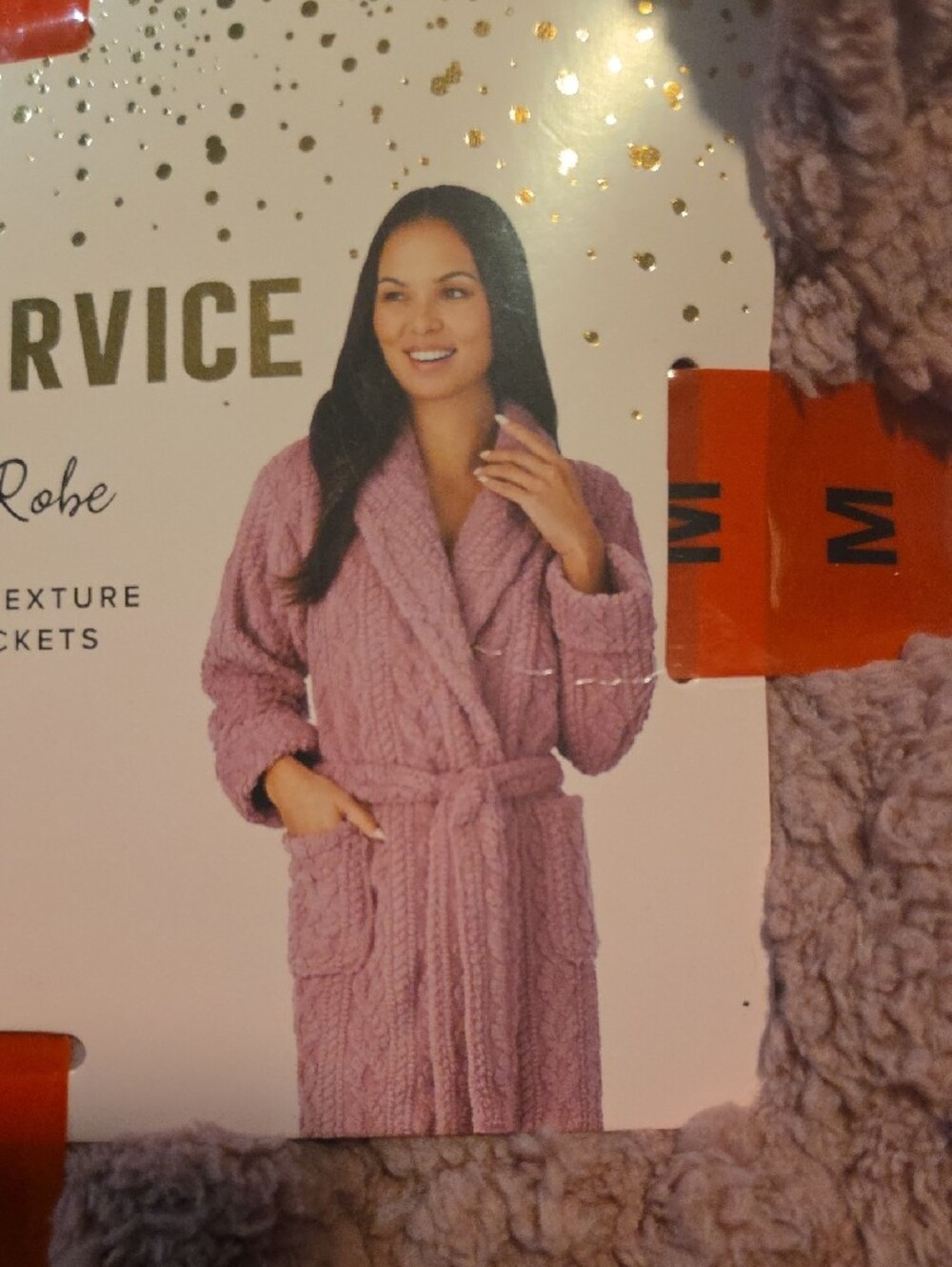 Cozy Wrap Robe - Pink - Picture 2 of 3
